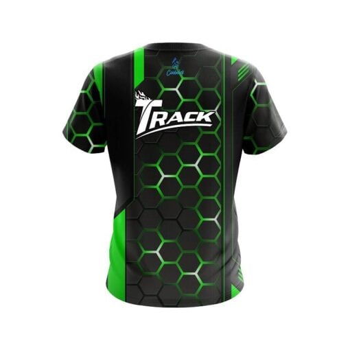 Track Green Steel Comb CoolWick Bowling Jersey - Image 2