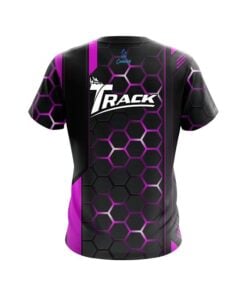 Alternative view of Track Pink Steel Comb CoolWick Bowling Jersey