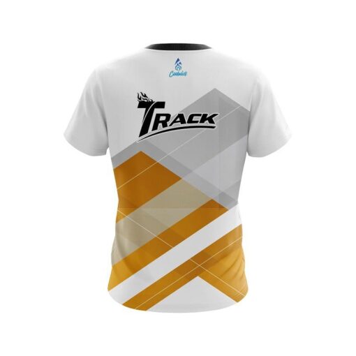 Track Racing Orange CoolWick Bowling Jersey - Image 2
