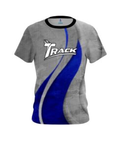 Track Rough Edges Blue CoolWick Bowling Jersey