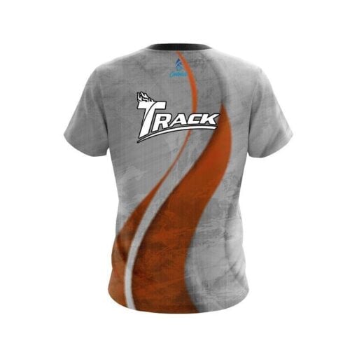 Track Rough Edges Orange CoolWick Bowling Jersey - Image 2