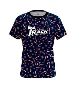 Track Snowy Candy Cane CoolWick Bowling Jersey