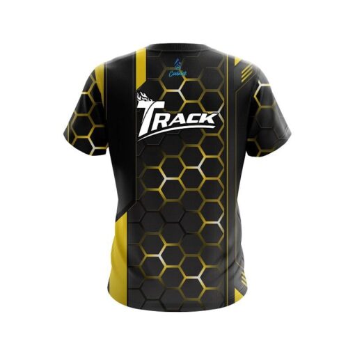 Track Yellow Steel Comb CoolWick Bowling Jersey - Image 2