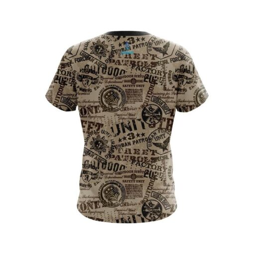 Plain Urban Military Grunge Workshop CoolWick Bowling Jersey - Image 2