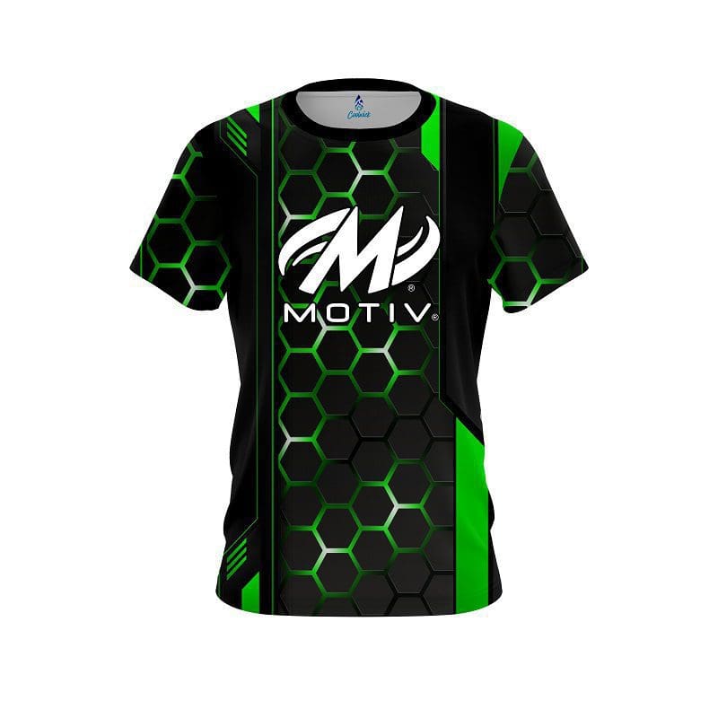 Motiv Green Steel Comb CoolWick Bowling Jersey