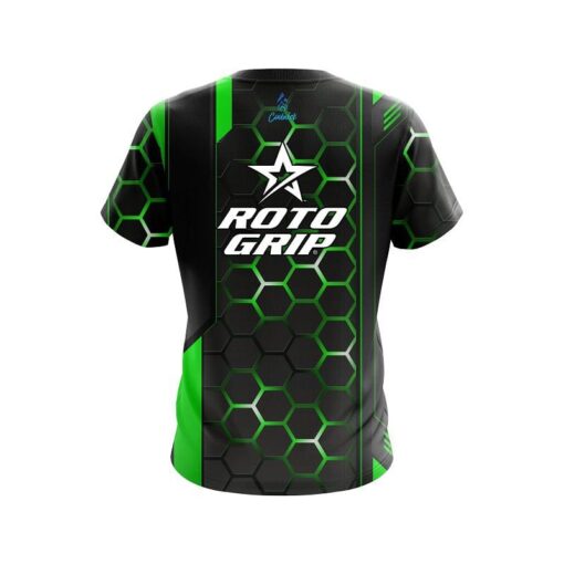 Roto Grip Green Steel Comb CoolWick Bowling Jersey - Image 2