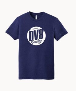 DV8 Men's Hooligan Indigo Blue White Tri-Blend Bowling T-Shirt