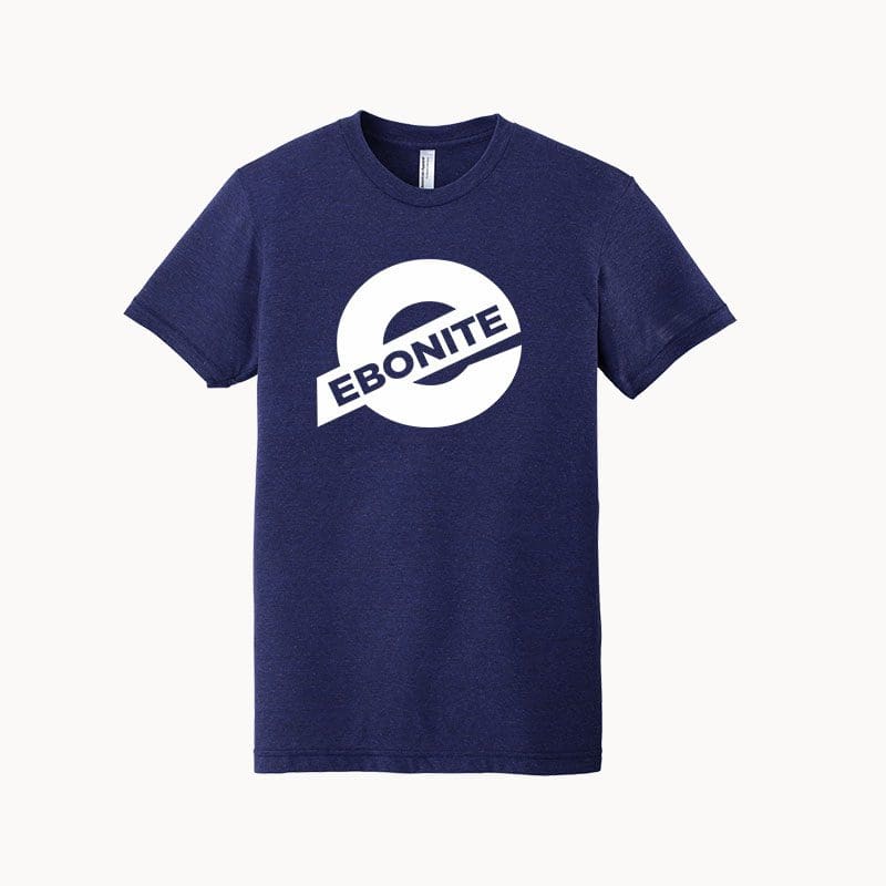 Ebonite Men's Bash Indigo Blue White Tri-Blend Bowling T-Shirt