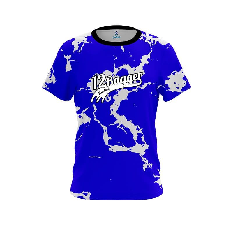 12Bagger Blue Shock CoolWick Bowling Jersey