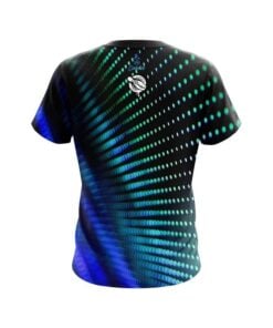 Alternative view of 12Bagger Electronic Wave Aqua CoolWick Bowling Jersey