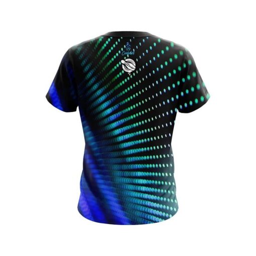 12Bagger Electronic Wave Aqua CoolWick Bowling Jersey - Image 2