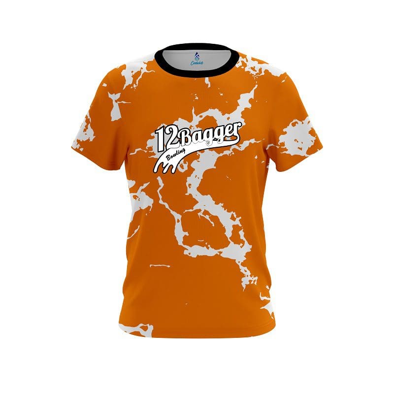 12Bagger Orange Shock CoolWick Bowling Jersey