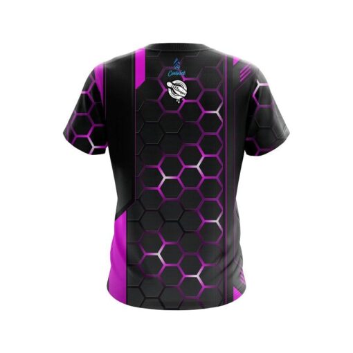 12Bagger Pink Steel Comb CoolWick Bowling Jersey - Image 2