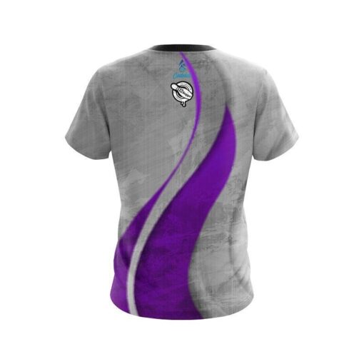 12Bagger Rough Edges Purple CoolWick Bowling Jersey - Image 2