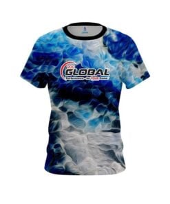 900 Global Blue Marble Onyx CoolWick Bowling Jersey