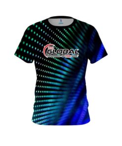 900 Global Electronic Wave Aqua CoolWick Bowling Jersey