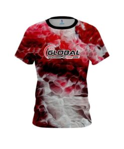 900 Global Red Marble Onyx CoolWick Bowling Jersey