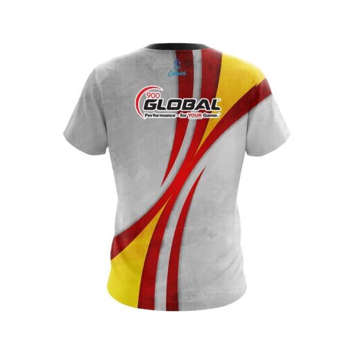 900 Global Spike Red CoolWick Bowling Jersey - Image 2