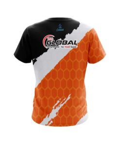 Alternative view of 900 Global Split Power Orange CoolWick Bowling Jersey
