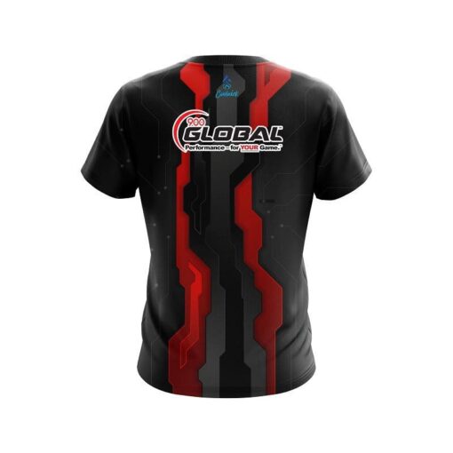 900 Global Sport Technology Red CoolWick Bowling Jersey - Image 2