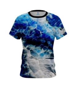 Plain Blue Marble Onyx CoolWick Bowling Jersey