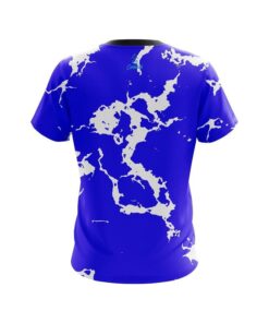 Alternative view of Plain Blue Shock CoolWick Bowling Jersey
