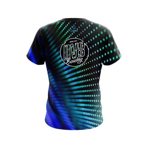 DV8 Electronic Wave Aqua CoolWick Bowling Jersey - Image 2