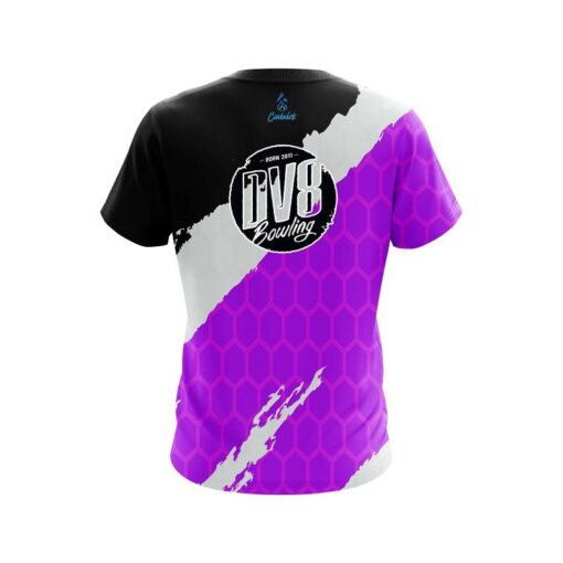 DV8 Split Power Purple CoolWick Bowling Jersey - Image 2