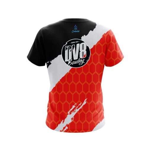 DV8 Split Power Red CoolWick Bowling Jersey - Image 2