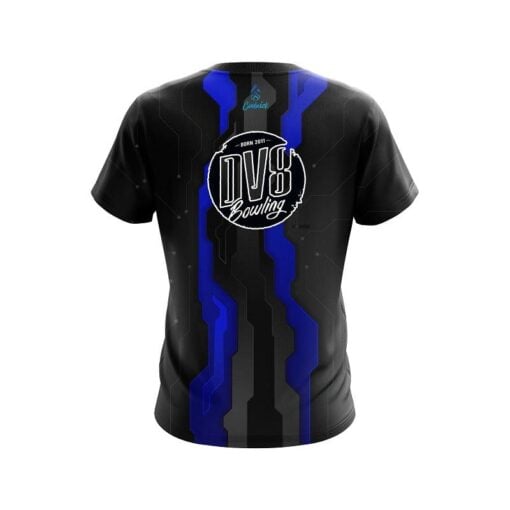 DV8 Sport Technology Blue CoolWick Bowling Jersey - Image 2