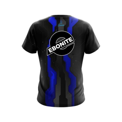 Ebonite Sport Technology Blue CoolWick Bowling Jersey - Image 2