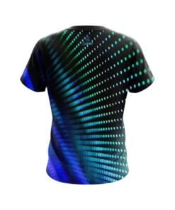 Alternative view of Plain Electronic Wave Aqua CoolWick Bowling Jersey