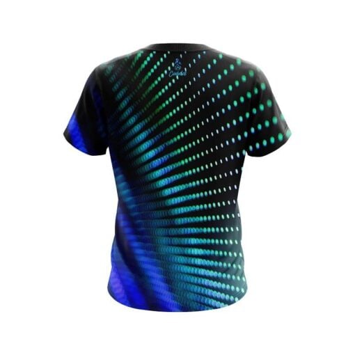 Plain Electronic Wave Aqua CoolWick Bowling Jersey - Image 2