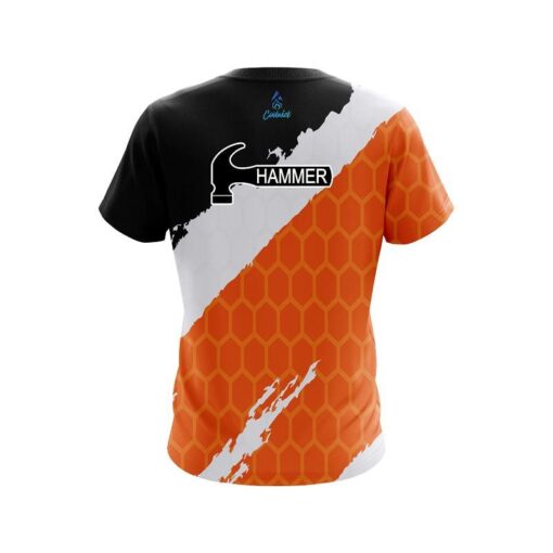 Hammer Split Power Orange CoolWick Bowling Jersey - Image 2