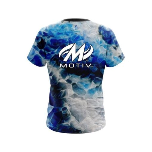Motiv Blue Marble Onyx CoolWick Bowling Jersey - Image 2