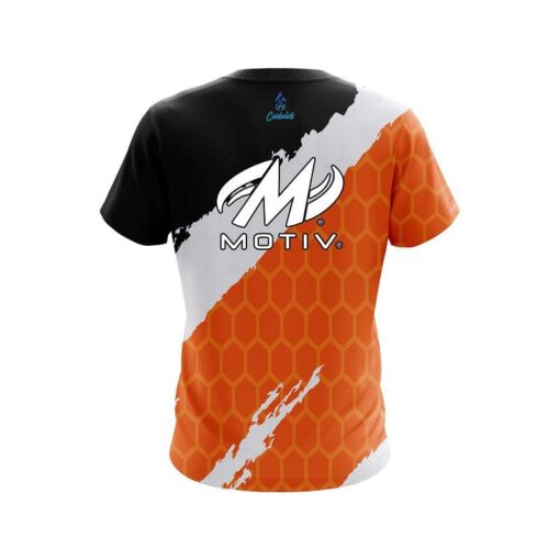 Motiv Split Power Orange CoolWick Bowling Jersey - Image 2