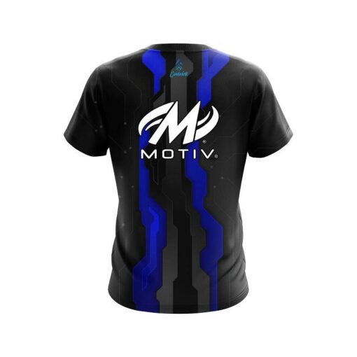 Motiv Sport Technology Blue CoolWick Bowling Jersey - Image 2
