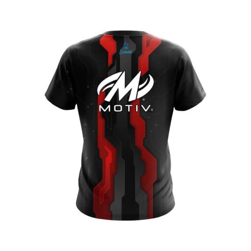 Motiv Sport Technology Red CoolWick Bowling Jersey - Image 2