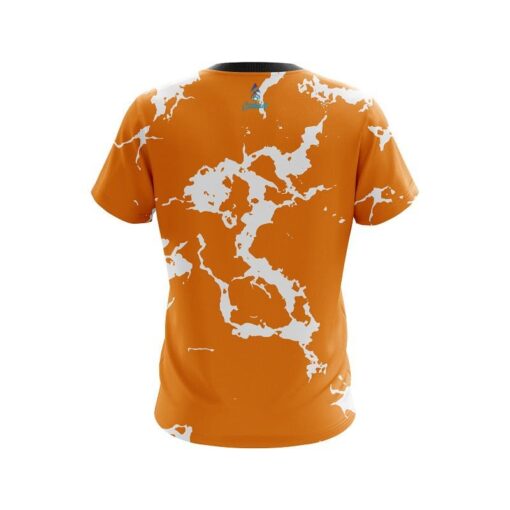 Plain Orange Shock CoolWick Bowling Jersey - Image 2