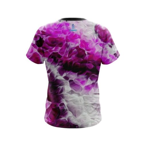 Plain Pink Marble Onyx CoolWick Bowling Jersey - Image 2