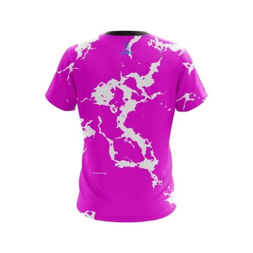 Plain Pink Shock CoolWick Bowling Jersey - Image 2