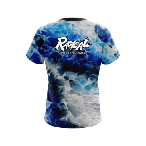 Radical Blue Marble Onyx CoolWick Bowling Jersey - Image 2