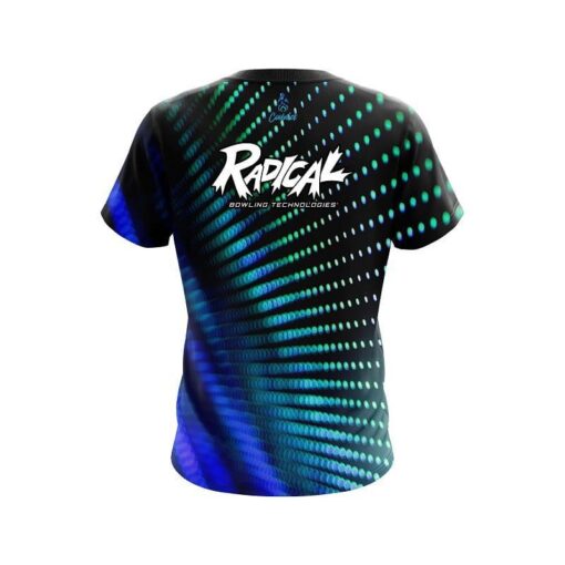 Radical Electronic Wave Aqua CoolWick Bowling Jersey - Image 2