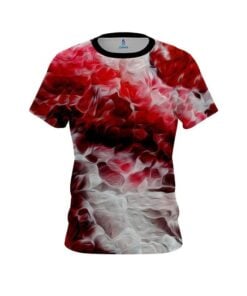 Plain Red Marble Onyx CoolWick Bowling Jersey