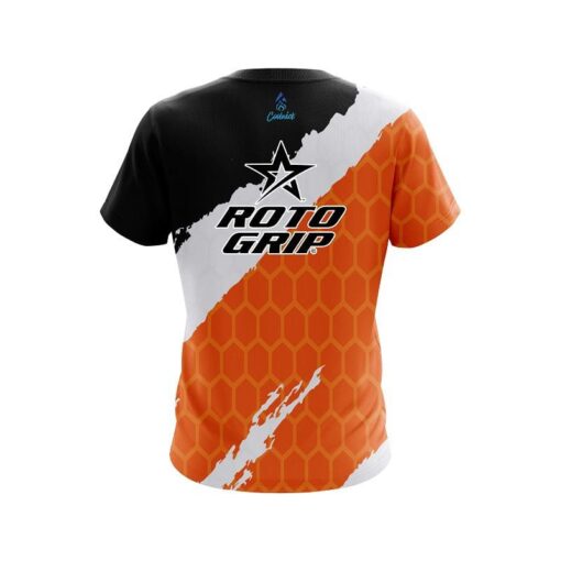 Roto Grip Split Power Orange CoolWick Bowling Jersey - Image 2
