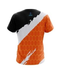 Alternative view of Plain Split Power Orange CoolWick Bowling Jersey