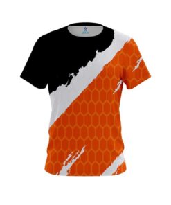 Plain Split Power Orange CoolWick Bowling Jersey