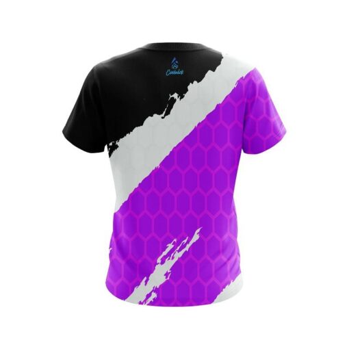 Plain Split Power Purple CoolWick Bowling Jersey - Image 2