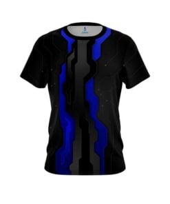 Plain Sport Technology Blue CoolWick Bowling Jersey