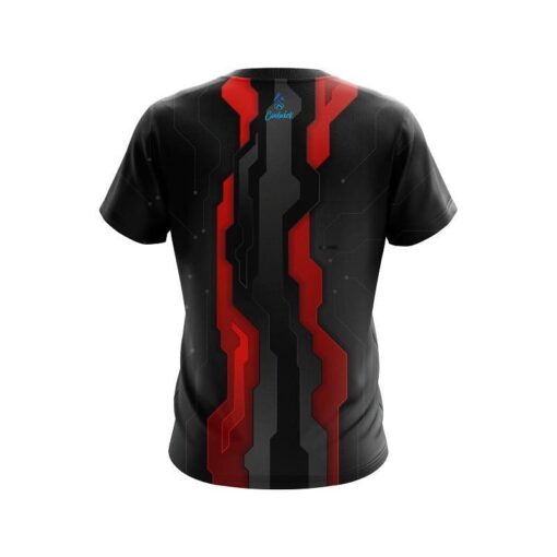 Plain Sport Technology Red CoolWick Bowling Jersey - Image 2